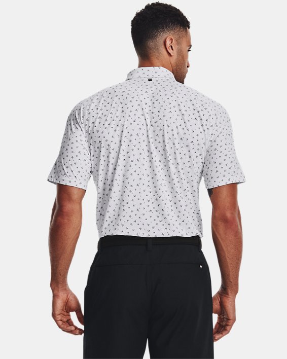 Men's UA Iso-Chill Floral Dash Polo, White, pdpMainDesktop image number 1